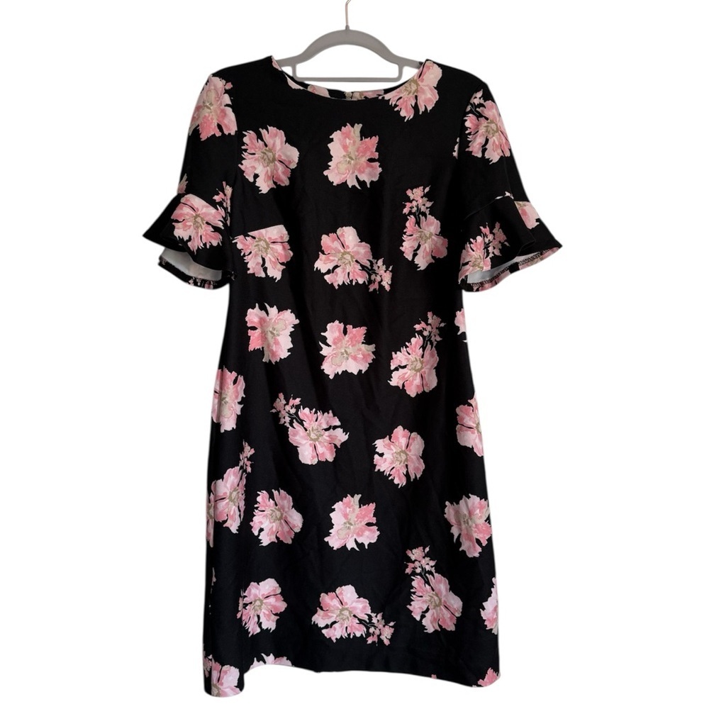 Tommy Hilfiger Black and Pink Floral Mini Dress